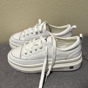 White Platform Sneakers